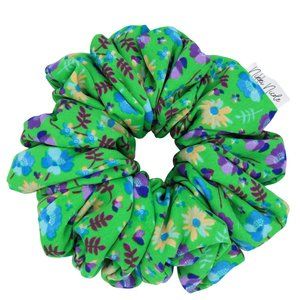 Bohemian Scrunchie, Floral Print Classic Hair Scrunchie